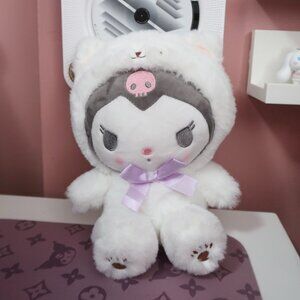 Sanrio Kuromi Plushie in White Polar Bear Costume